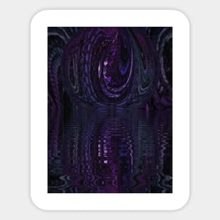 Purple Rug Boho Fantasy Landscape Marble Water Sticker